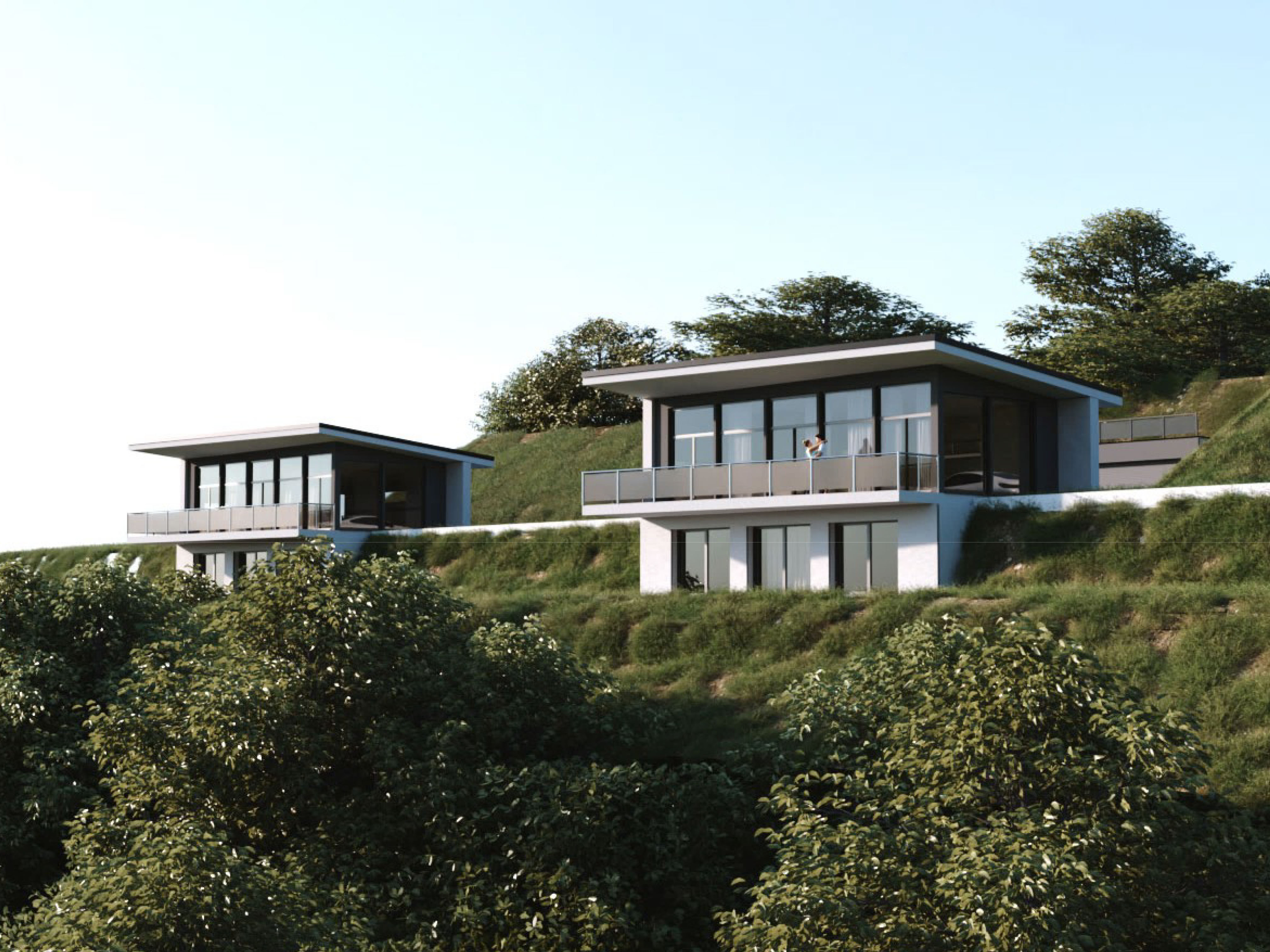 Deux habitations et un garage commun